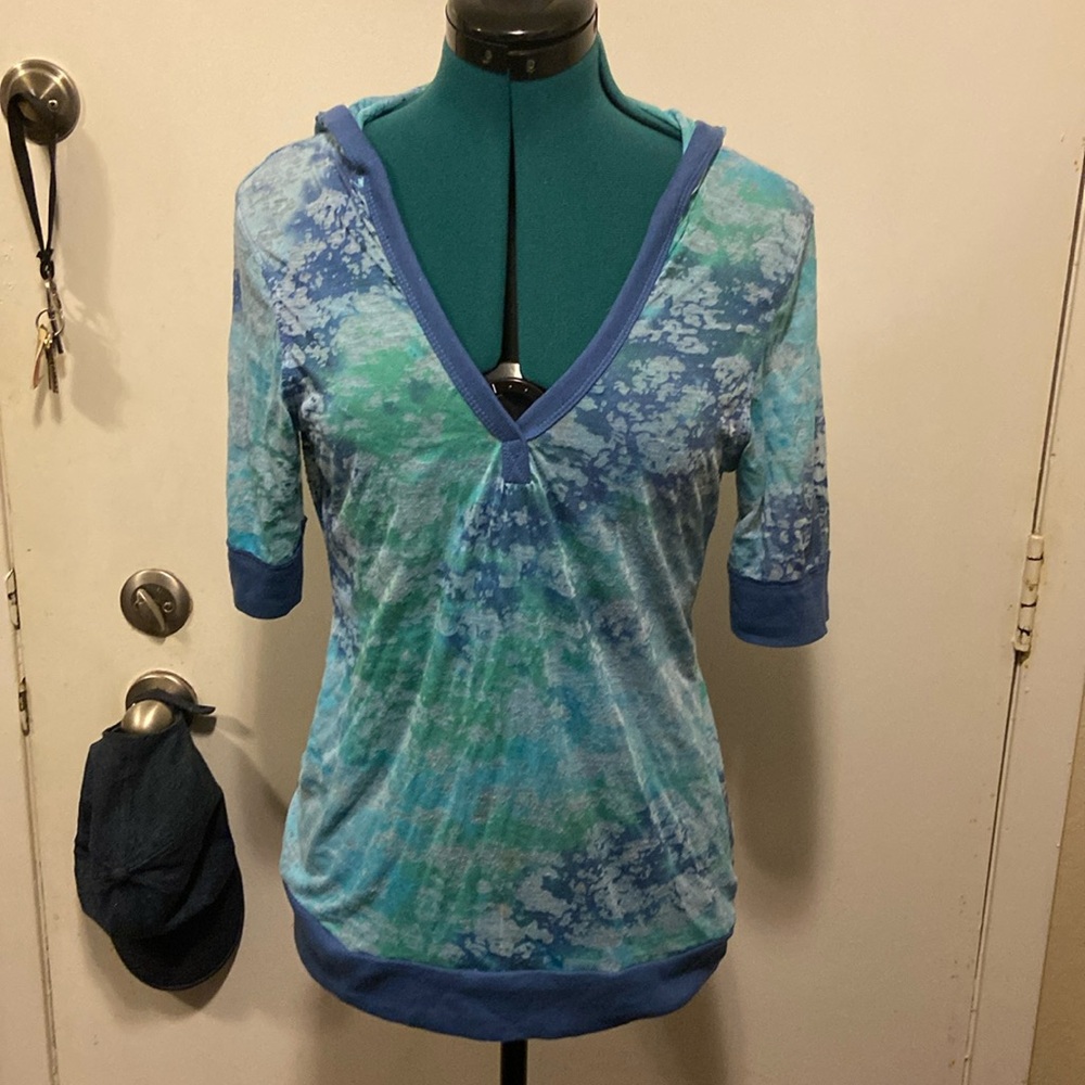 JR’s Hoodie Burnout Top 3/4 sleeves XL Almost Famous